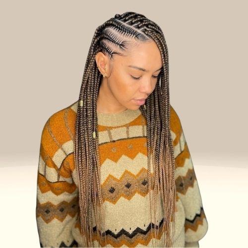 Side Part Tribal Braids