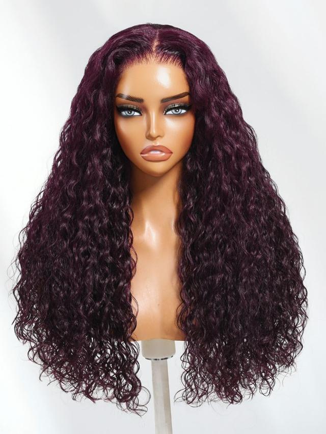 UNice 13x4 Pre-Everything™ Lace Frontal Chestnut Brown Water Wave Glueless Drawstring Wig