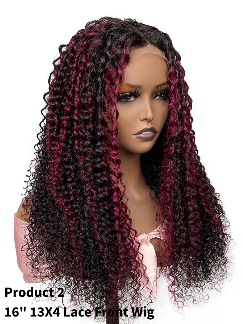 UNice EasiContour™ V Part Black to Reddish Brown Ombre Yaki Straight Wig