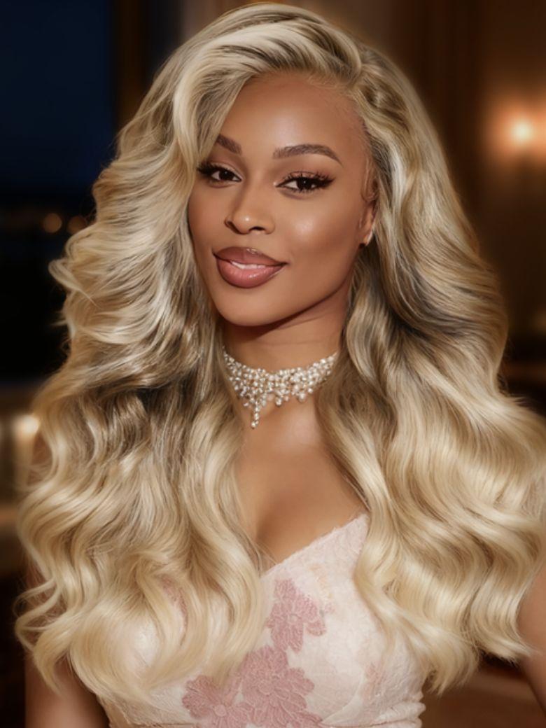 UNice 13x4 Lace Frontal Sandy Blonde Ombre Loose Wave Pre-Everything Wig