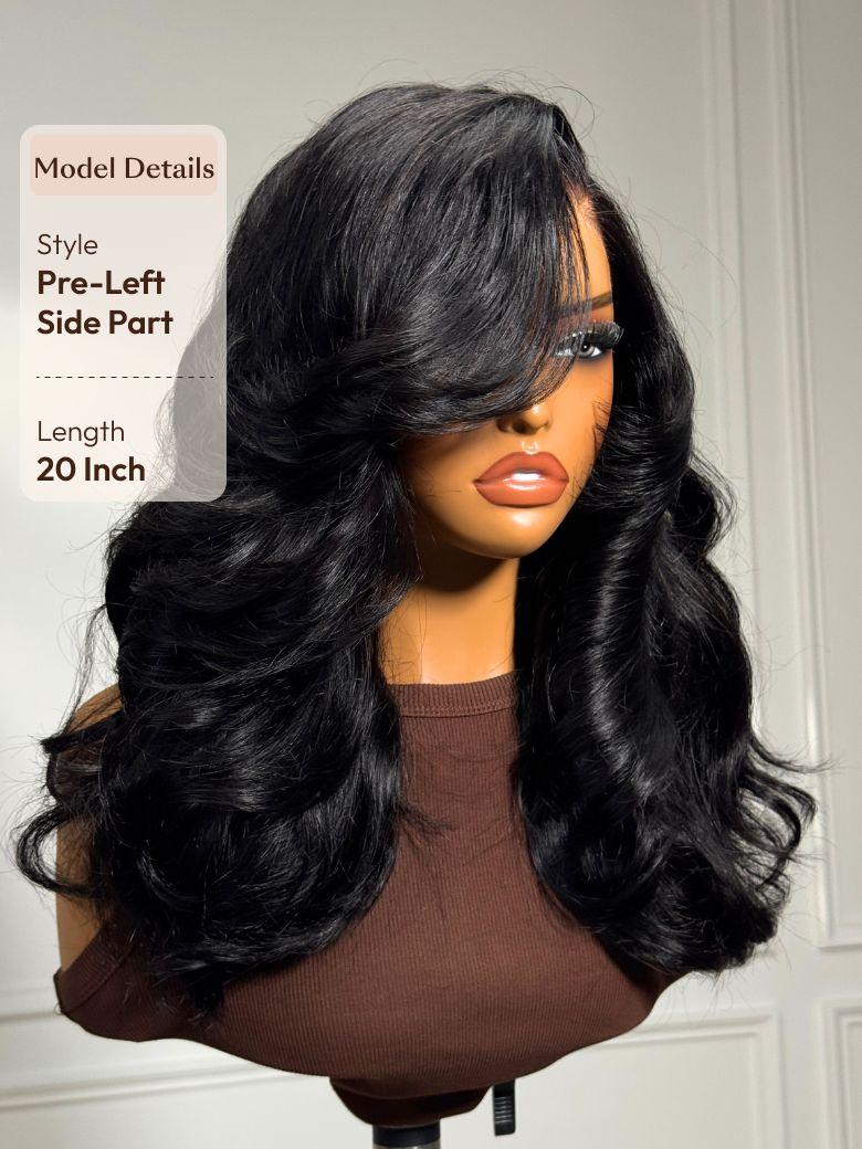 layered cut human hair wig