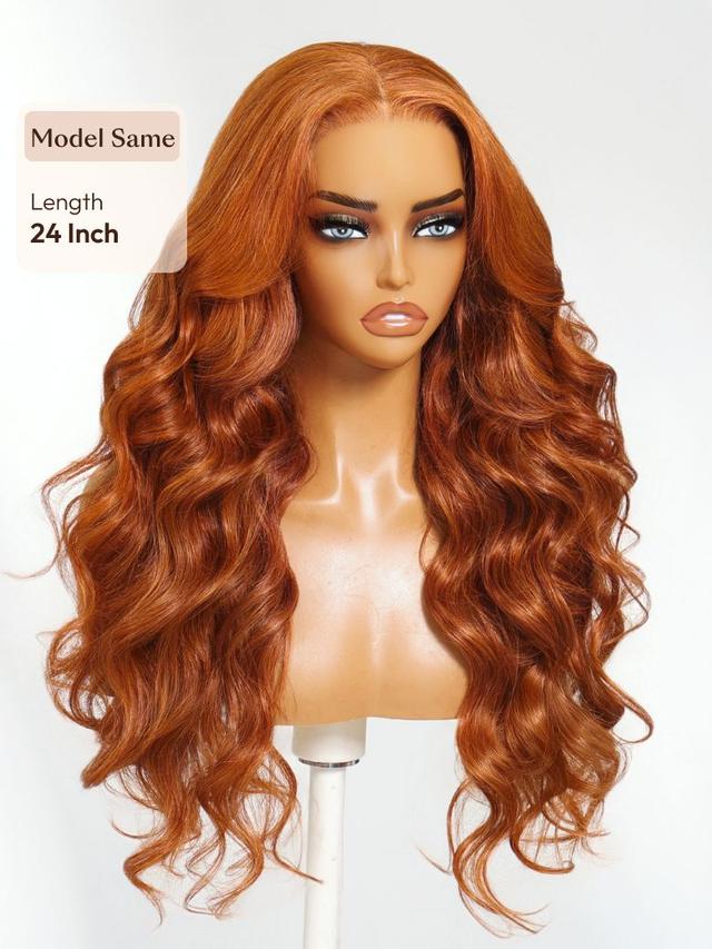 UNice 13x4 Pre-Everything™ Lace Frontal Burnt Orange Ombre Body Wave Drawstring Glueless Wig