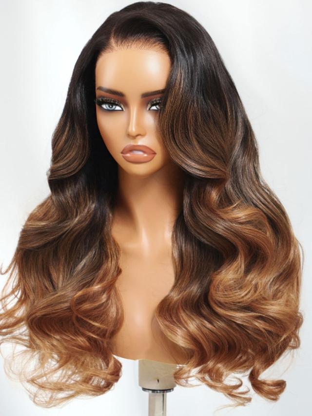 UNice 13x4 Pre-Everything™ Lace Frontal Black to Cappuccino Ombre Loose Wave Wig