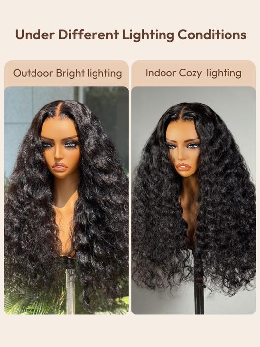 UNice Bye-Bye Knots™ 7x5 Lace Black Natural Wavy Wig With Invisi Drawstring 150% Density