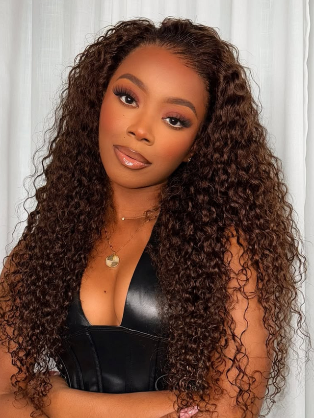 UNice 13x4 Pre-Everything™ Lace Frontal Auburn Brown Loose Wave& Water Wave Wig with Invisi Drawstring & Face Framing Layers 150% Density