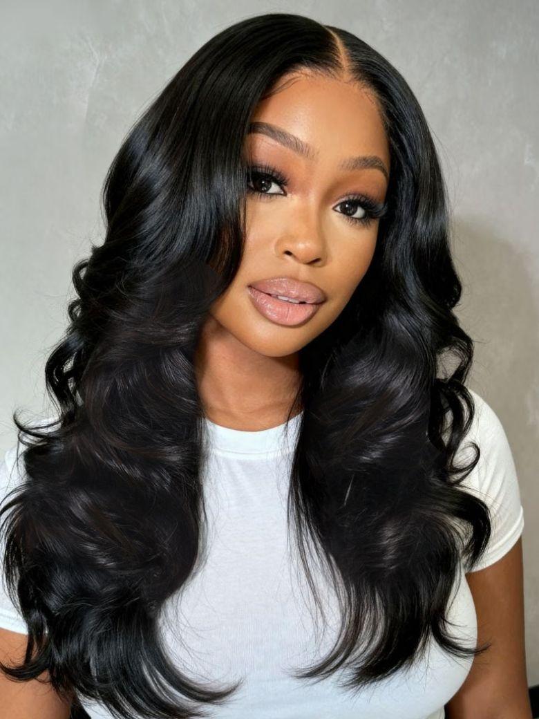 UNice Butterfly Cut Bye-Bye Knots™ 7x5 Lace Body Curls Wig with Feathered Layers & Invisi Drawstring 180% Density