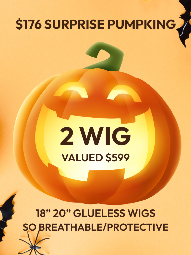 [2 Wigs] UNICE $176 Surprise Pumpkin Deal - Value $599