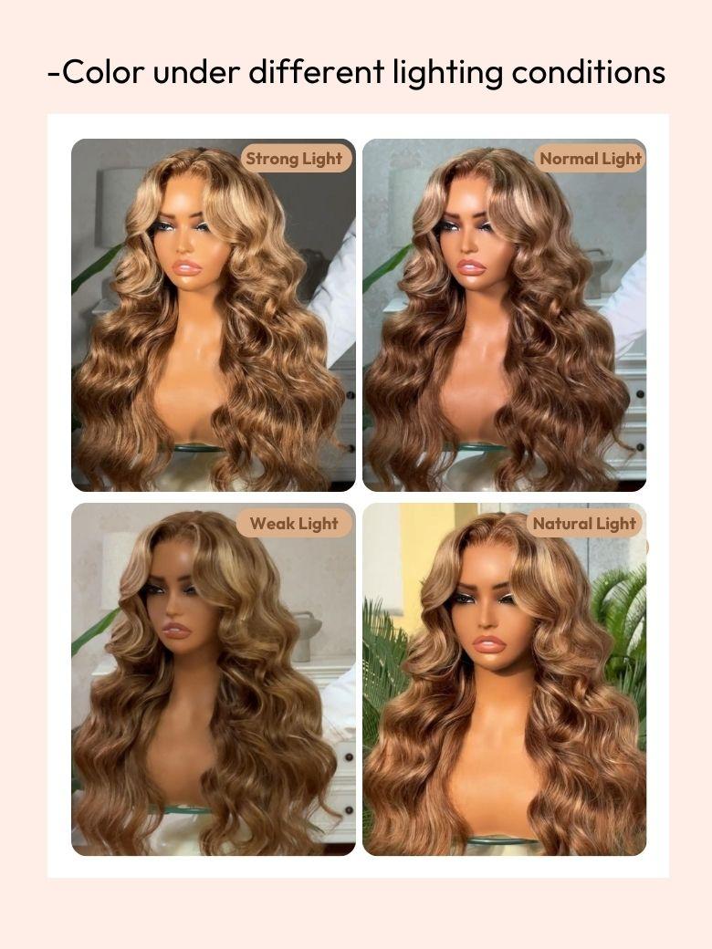 UNice Bye-Bye Knots Wig Pre-Cut 7x5 Glueless Lace & 13x4 Pre Everything Honey Blonde Body Wave Drawstring Wig