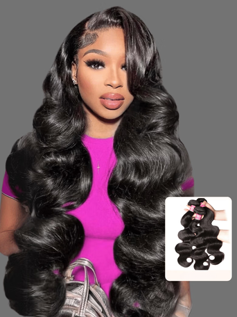 UNice Hair Bundles 3 Pcs/pack Hair Brazilian Body Wave Virgin Soft Natural Human Hair Easy to Blend