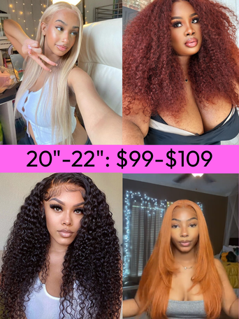 Clearance Wig Picks 20"–22"Styles from Just $99