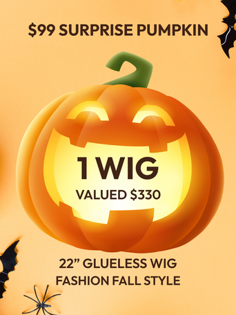 UNICE $99 Surprise Pumpkin Deal Get 22 Inch Lace Wig Value $330