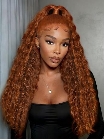 UNice Pumpkin Spice 13x4 Pre-Everything™ Lace Frontal Side Part Loose Wave Drawstring Wig with Face Framing Layers