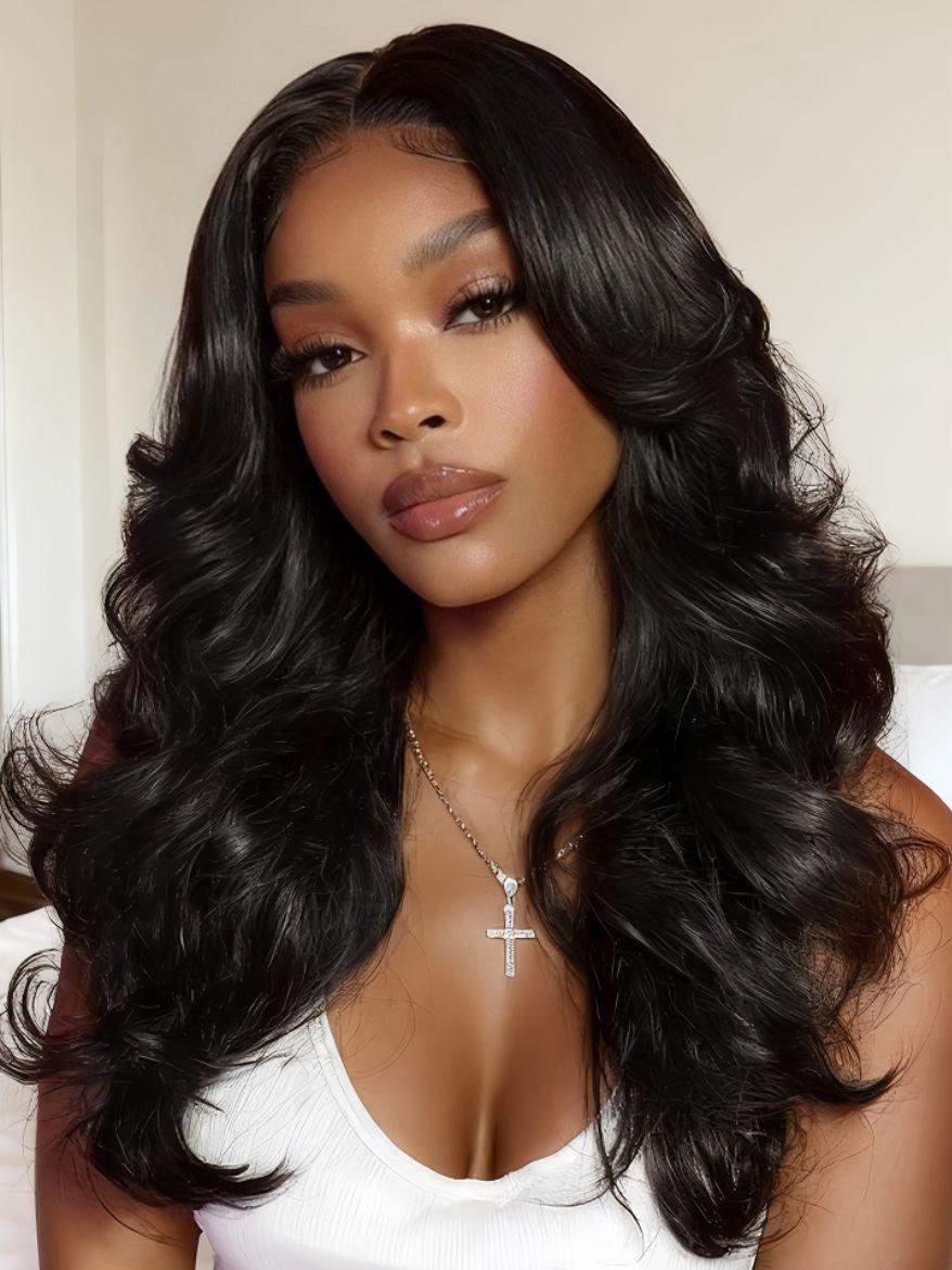 UNice Butterfly Cut 180% Density Bye-Bye Knots™ 7x5 Lace Body Curls Wig with Feathered Layers & Invisi Drawstring