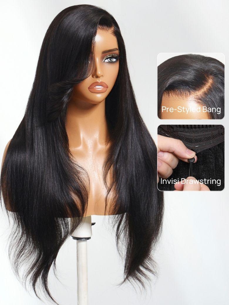 UNice 13x4 Pre-Everything™ Wig With Loose Wave Face-Framing Layers And Side-Swept Bangs With Drawstring