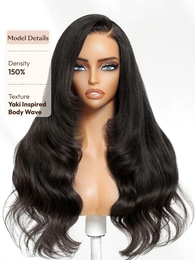UNice 13x4 Pre-Everything™ Wig With Loose Wave Face-Framing Layers And Side-Swept Bangs With Drawstring
