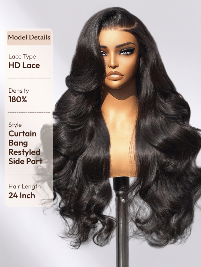 UNice 13x4 Pre-Everything™ Transparent Lace Front 3D Body Wave Wig Real Ear To Ear With Invisi Drawstring Wig Lace Fit Better
