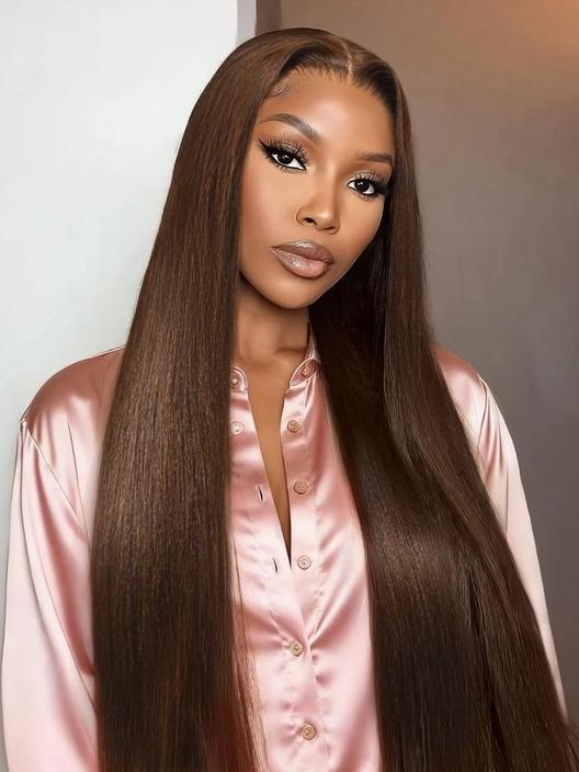 UNice 13x4 Pre-Everything™ Lace Frontal Balayage Highlights Yaki Straight Drawstring Wig