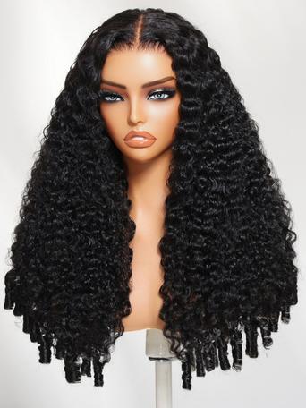 UNice 13x4 Pre-Everything™ Lace Frontal Natural Black Burmese Curly Wig with Finger Coily Ends