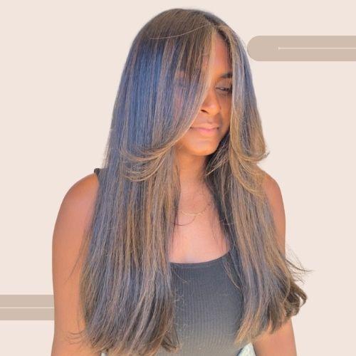 Face Framing Layers Straight Hair