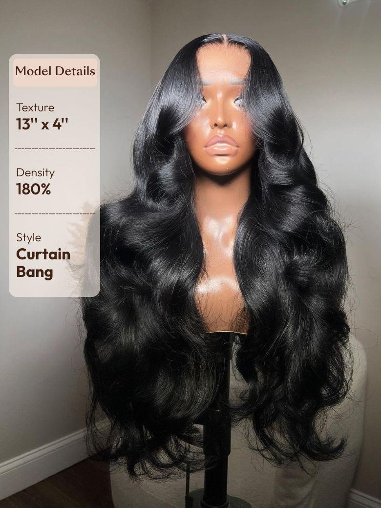 UNice HD Real Scalp™ Wig 13x4 Invisible Lace Frontal Loose Wave with Face Framing Curtain Bangs