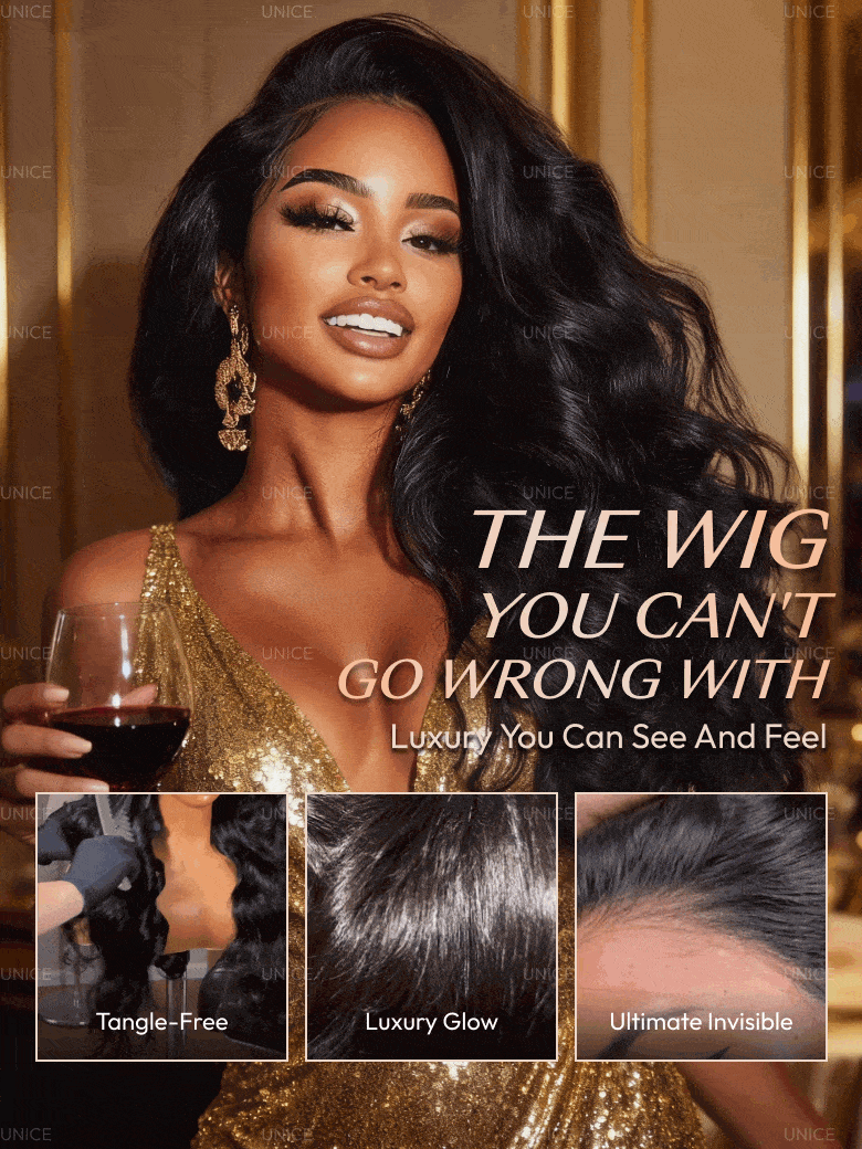 UNice 13x4 Pre-Everything™ HD Lace & Transparent Lace Front Pull And Go 3D Body Wave Wig Real Ear To Ear With Invisi Drawstring Wig