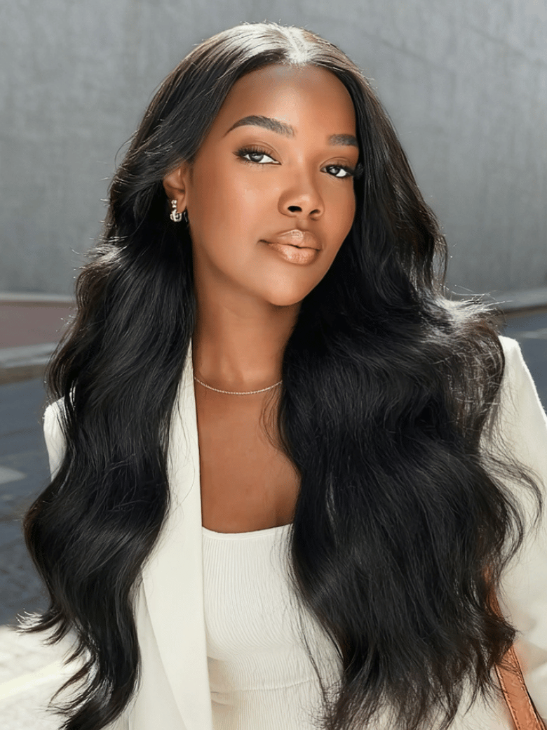 [18"=$99] UNice EasiContour™ V Part Glueless Yaki Straight Wig With Invisi Drawstring 100% Human Hair 180% Density