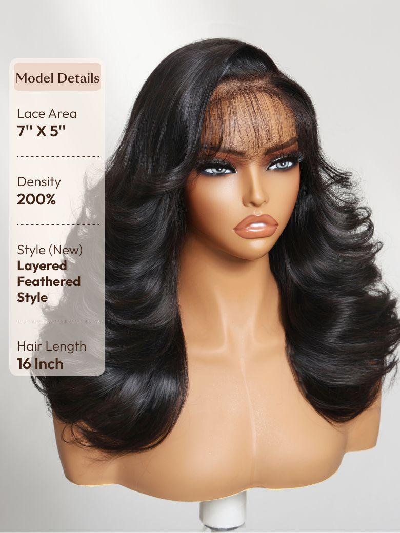 [Stylish Choice] UNice 13x4 Pre-Everything™ Side-Part Fluffy Loose Wave Wig With Wispy Air Bangs