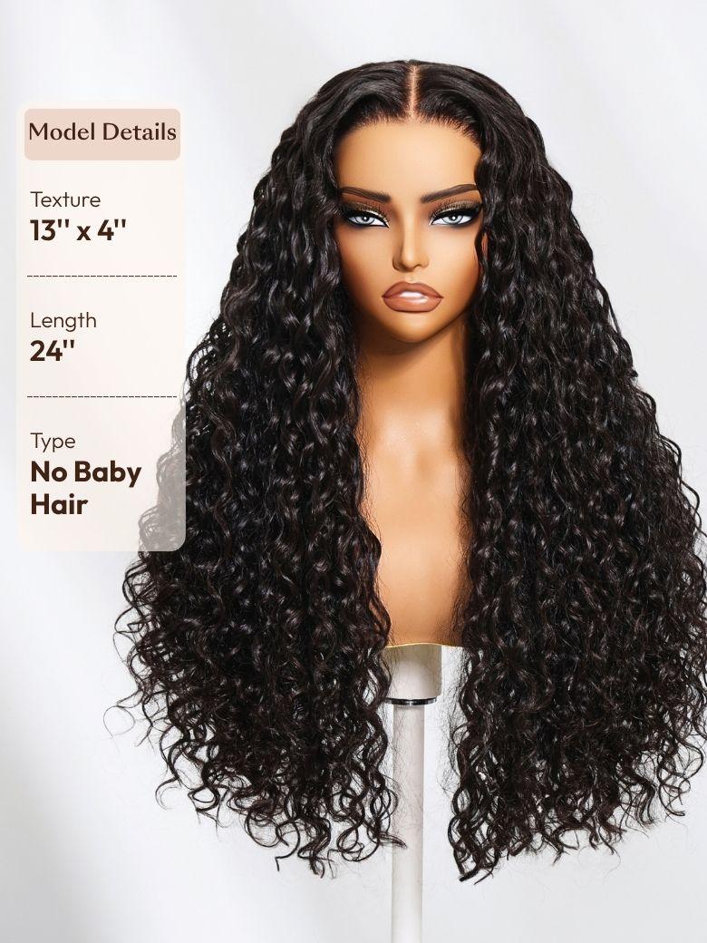 UNice 7x5 Bye-Bye Knots™ & 13x4 HD Lace Pull & Go Glueless Water Wave Grip Wig With Secure Silicone Strips and Drawstring With Baby Hair
