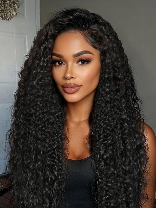 UNice Bye-Bye Knots™ 7x5 Lace Natural Black Defined Deep Wave Wig with Invisi Drawstring
