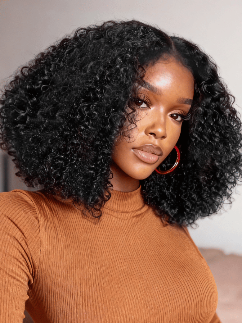 UNice InvisiBlend™ V part Wig Beginner Friendly Kinky Curly  Protective Style Human Hair Wig 180% Density Protect Your Natural Hair