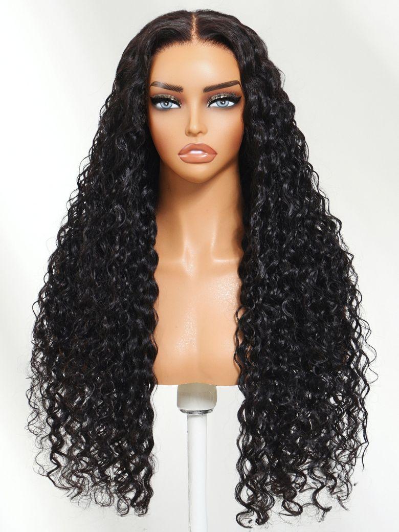 UNice Bye-Bye Knots™ 7x5 Lace Natural Black Defined Deep Wave Wig with Invisi Drawstring