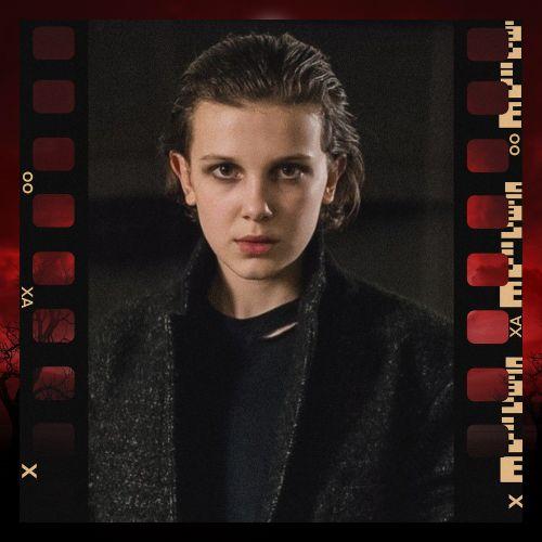 eleven's slicked-back hair