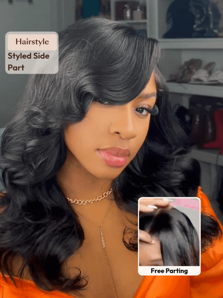 UNice Butterfly Cut 180% Density Bye-Bye Knots™ 7x5 Lace Body Curls Wig with Feathered Layers & Invisi Drawstring