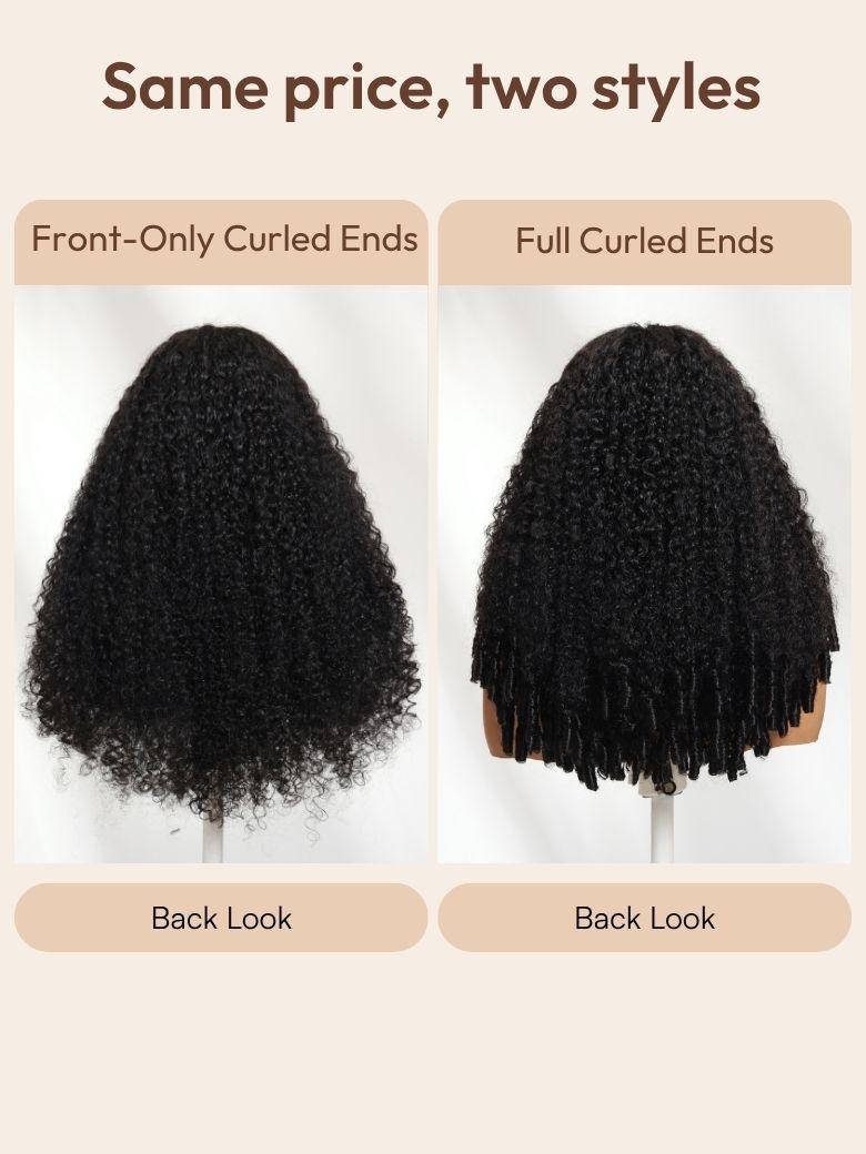 UNice Bye-Bye Knots 7x5 Lace & 13x4 Pre-Everything Curly Texture Premium Hair Drawstring Wig With Finger Coil Ends