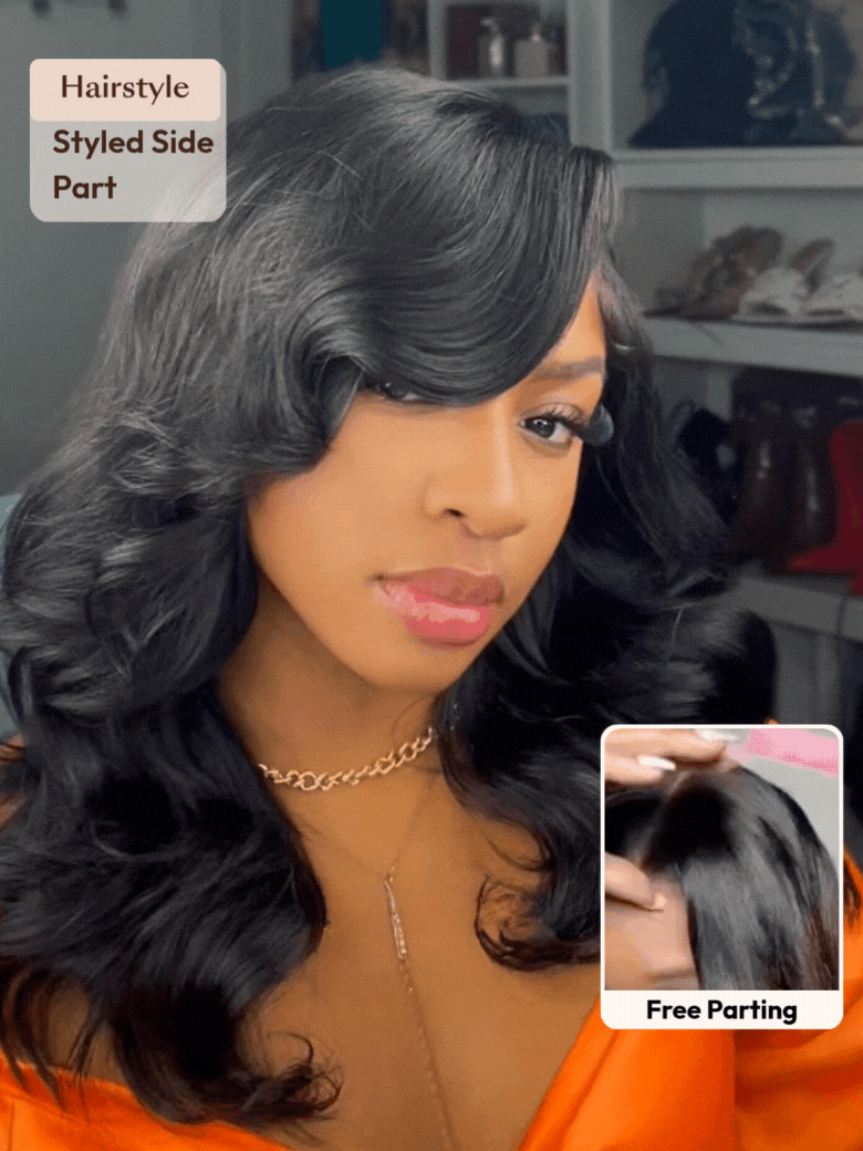 UNice Butterfly Cut 180% Density Bye-Bye Knots™ 7x5 Lace Body Curls Wig with Feathered Layers & Invisi Drawstring