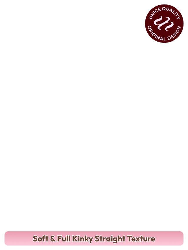 UNice 13x4 HD Real Scalp™ Wig Invisible Lace Frontal Black Kinky Straight Wig With Invisi Drawstring