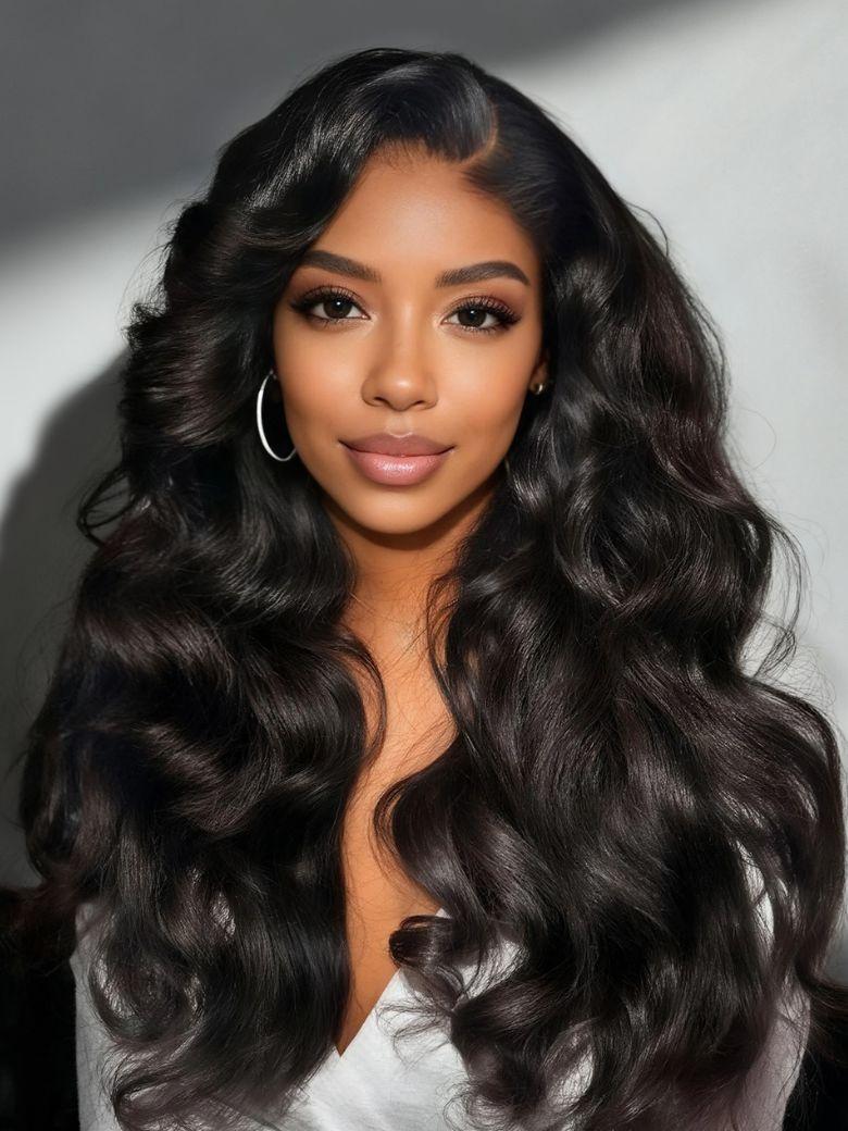 UNice 13x4 Pre-Everything™ Wig With Loose Wave Face-Framing Layers And Side-Swept Bangs With Drawstring