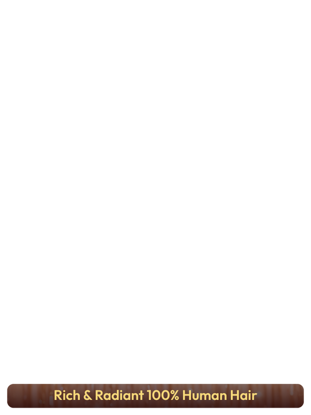 UNice Rich & Radiant 100% Human Hair Bye-Bye Knots™ 7x5 Lace Dark Toffee Brown with Auburn Highlights Water Wave Wig with Invisi Drawstring