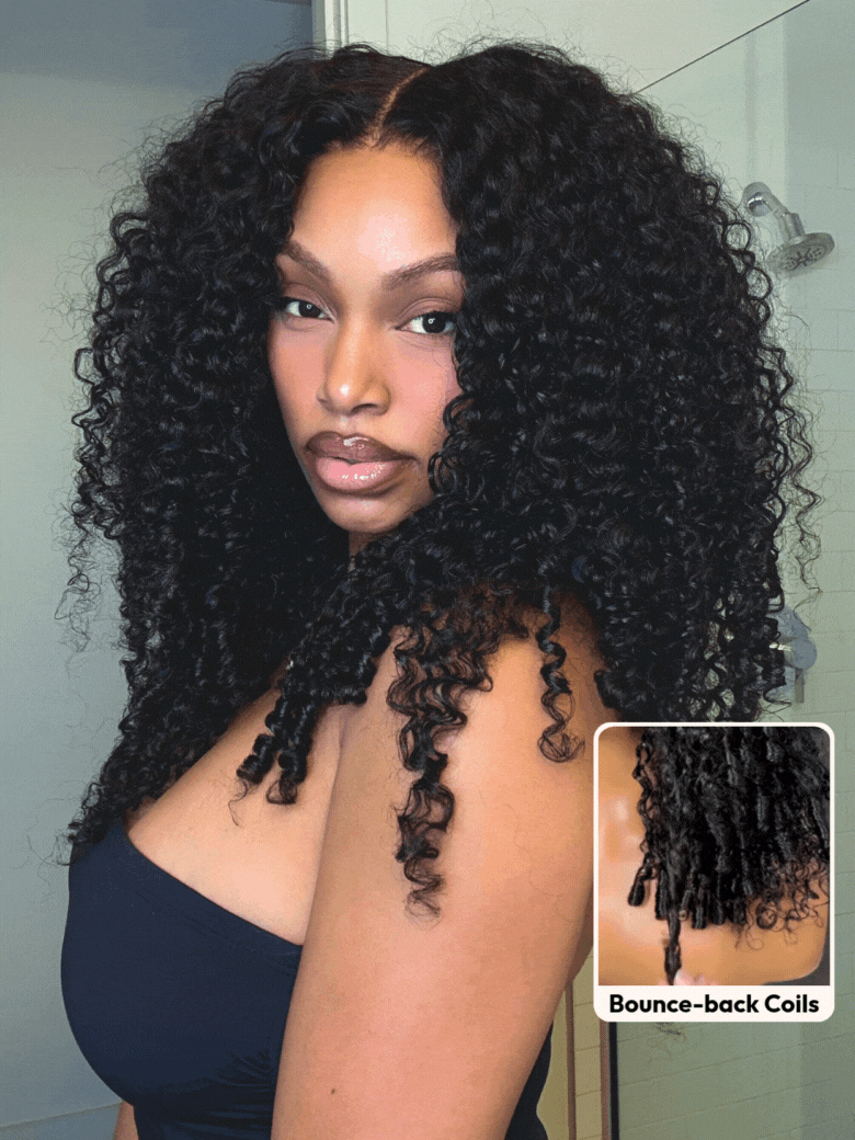UNice Bye-Bye Knots 7x5 Lace Curly Texture Wig With Finger Coil Ends