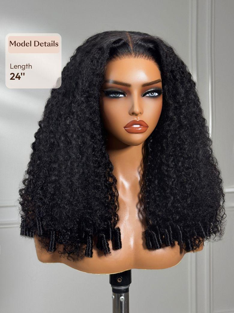 UNice Bye-Bye Knots 7x5 Lace & 13x4 Pre-Everything Curly Texture Premium Hair Drawstring Wig With Finger Coil Ends