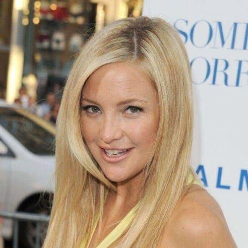 Kate Hudson long straight blonde hair