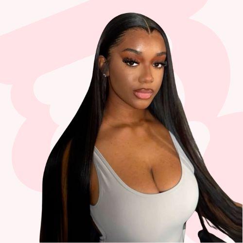 Sleek Middle Part for widow peaks