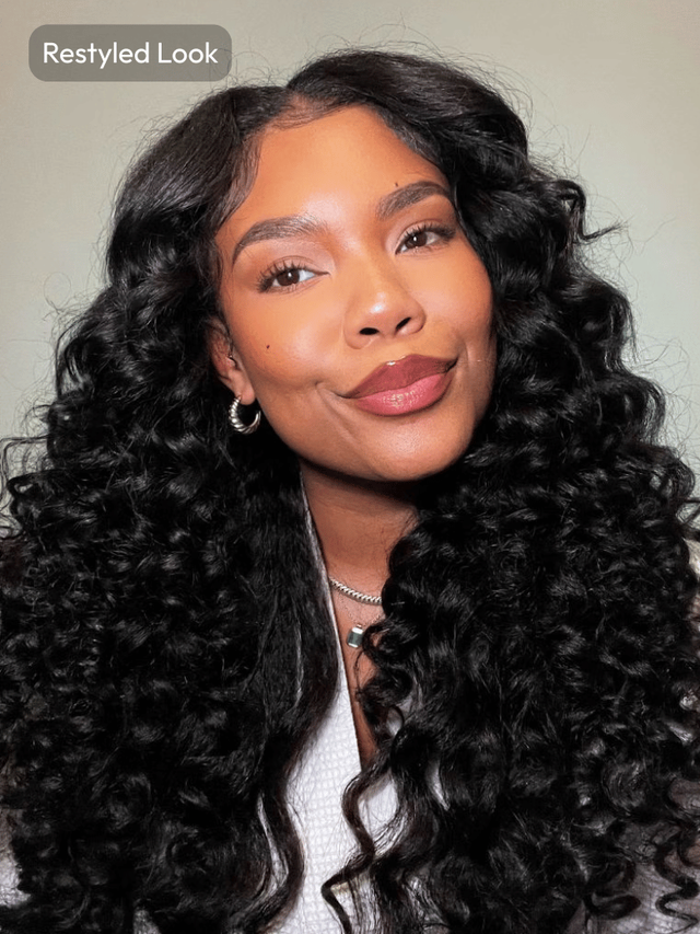 UNice Bye Bye Slip™ Wig 7x5 Glueless Lace Black Yaki Straight Wig With Elastic Drawstring 360 Cozy Hug 180% Density