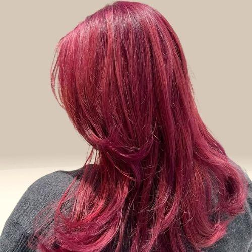 Chic Raspberry Hair