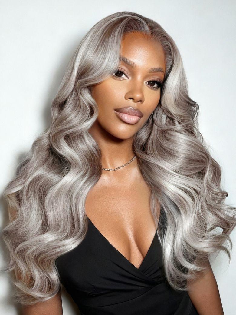 UNice Ash Blonde With Brown Roots 13x4 Pre-Everything™ Lace Frontal Body Wave Wig with Invisi Drawstring