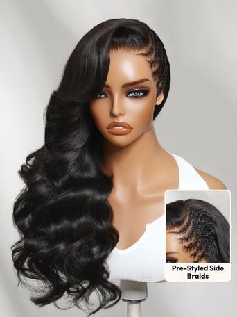 UNice 13x4 Pre-Everything™ Voluminous Wave Wig with Boho Micro Cornrows Side Braids