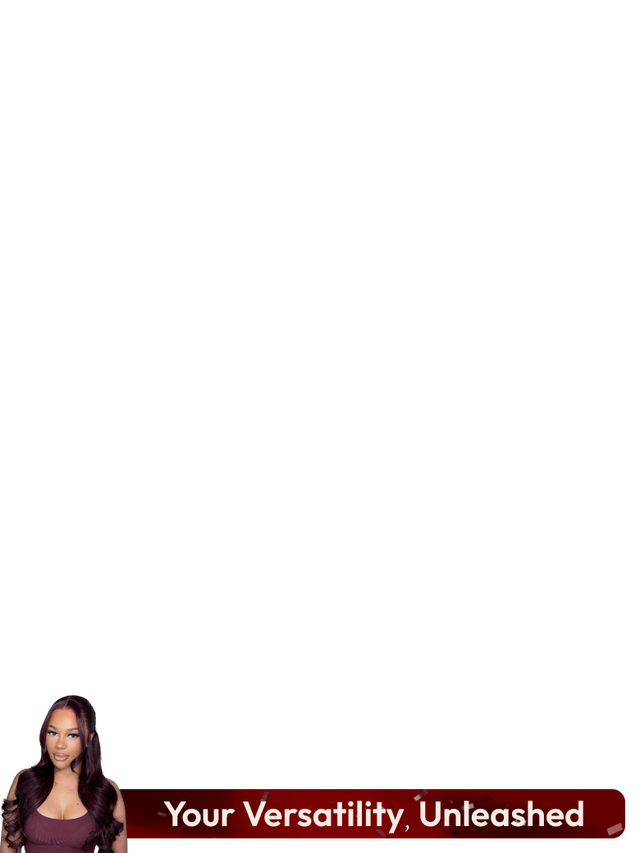 UNice 7x5 Bye-Bye Knots™ & 13x4 Pre-Everything™ Lace Frontal Purple Black Cherry Layered Straight & Loose Wave With Invisi Drawstring Wig