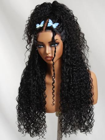 UNice Bye-Bye Knots™ 7x5 Lace Natural Black 4D Mixed Texture Burmese Curly Wig with Invisi Drawstring