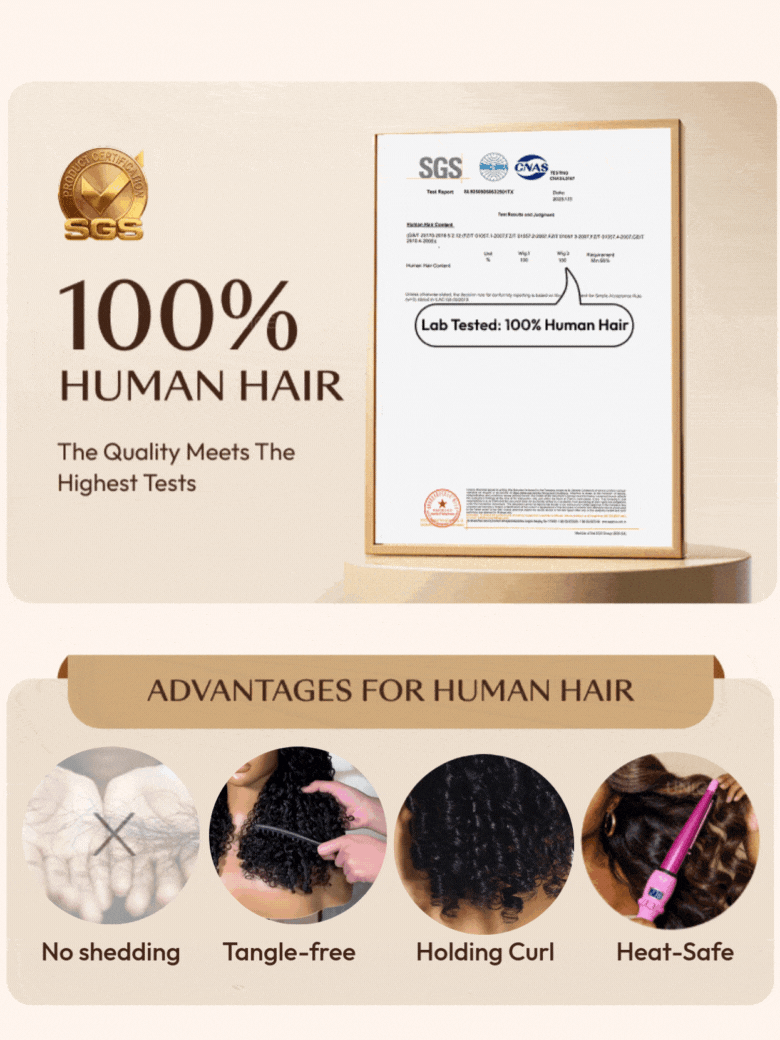 UNice Bye-Bye Knots 7x5 Lace Curly Texture Wig With Finger Coil Ends