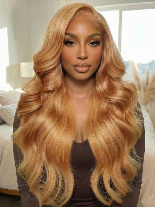UNice Bye-Bye Knots Wig Pre-Cut 7x5 Glueless Lace & 13x4 Pre Everything Honey Blonde Body Wave Wig With Bleached Clean Knots